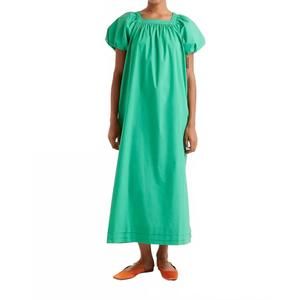 NEW COMPANIA FANTASTICA long puff sleeve dress in green